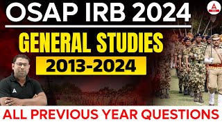 OSAP IRB Previous Year Question Paper  Generics Studies  2013  2024 PYQs by Ashok Sir [upl. by Zsamot]