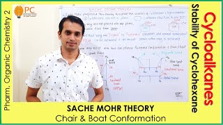 Cycloalkanes Part 5 Sache Mohar Theory  Chair amp Boat Conformation of Cyclohexane [upl. by Nauwtna547]