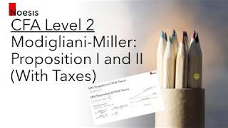 CFA Level 2  Corporate Finance ModiglianiMiller Proposition 1 amp 2 With Taxes [upl. by Pol]