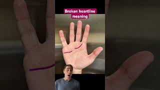 Broken Heartline Meaning palmistry spirituality viralvideo astrology [upl. by Selrhc868]