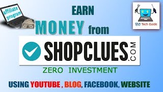 how to earn money from shopclues  shopclues affiliate marketing [upl. by Aiela]