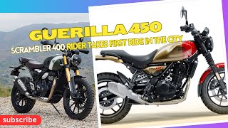 Royal Enfield Guerrilla 450  first ride impressions  Scrambler 400X riders perspective [upl. by Shulins]