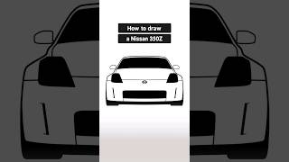 How to Draw a Nissan 350Z Easy  Step by Step Car Drawing [upl. by Eedyaj]