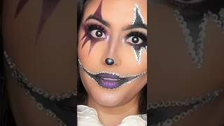 Clown Makeup Tutorial 🍭💜🖤 shorts makeup makeupshorts clown halloweenlook grwm [upl. by Philcox]