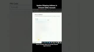 How to Change Shipping Address in Amazon Seller Central Account  StepbyStep Guide [upl. by Teragram]