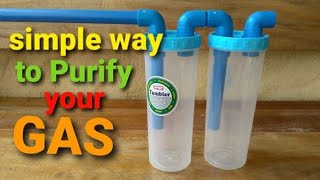 BIOGAS FILTERPURIFIERHOW TO MAKE DIY BUBBLER FOR BIOGAS purifier your Biogas [upl. by Bodrogi]