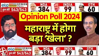 Lok Sabha Election 2024 Opinion Poll LIVE Maharashtra में होगा बड़ा खेल   Eknath  Uddhav  NCP [upl. by Solhcin321]