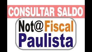 Nota Fiscal Paulista 2024 Consulta de Saldo Cadastro [upl. by Allerym]