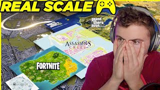 The Biggest Video Game Maps Comparison Real Scale  Reaction [upl. by Gensler]