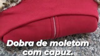 Como dobrar blusa de moletom com capuz [upl. by Enneiluj48]