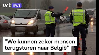 Nederland begint met controles aan grens met België en Duitsland [upl. by Kcirdneh]