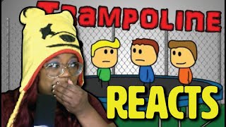 Brewstew Trampoline  brewstewfilms AyChristene Reacts [upl. by Esiouqrut536]