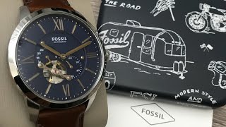 Fossil Townsman Automatic Brown Leather Men’s Watch ME3110 Unboxing UnboxWatches [upl. by Nilak204]