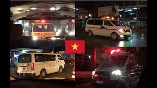 Horn Dash Light NEW Unit Ho Chi Minh City Ambulances Responding x3 [upl. by Magdalena]