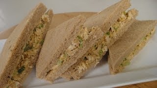 Curried Chicken Tea Sandwich  Sanjeev Kapoor Khazana [upl. by Buford985]