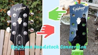 Epiphone Headstock Conversion Part 1 [upl. by Trevorr130]