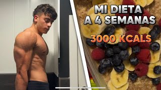 MI DIETA de DEFINICIÓN A 4 SEMANAS  3000KCALS [upl. by Charie]