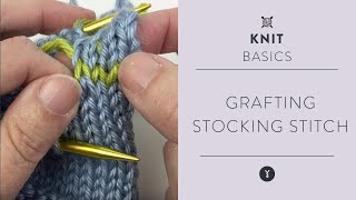 Knit Grafting Stocking Stitch [upl. by Shirlene]