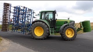 John Deere 6920 amp 6930 beim Kalk streuen und grubbern HD [upl. by Cruickshank455]