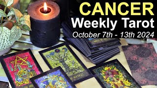 CANCER WEEKLY TAROT READING quotEVENTS CONSPIRE TO BRING NEW JOYquot October 7th  13th 2024 weeklytarot [upl. by Akinwahs928]