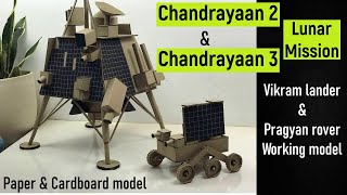 Chandrayaan 3 Moon lander amp rover working model for science project  Vikram lander amp Pragyan rover [upl. by Tench]