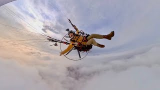 Flying My Paramotor Over a CLOUD [upl. by Lexie]