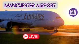 🔴Manchester Airport Live Night Action in Stunning 4K 🔴 Join Macc crew amp relax with planeslive [upl. by Odravde]