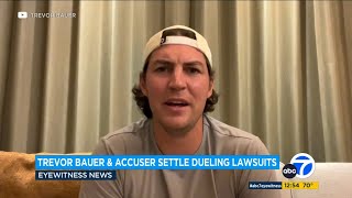 Former Dodgers pitcher Trevor Bauer settles sexualassault lawsuit lawyers say [upl. by Hammock]