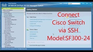 Connect cisco switch via ssh SF300 [upl. by Nomrej]