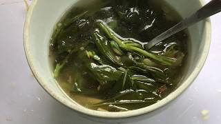 補氣，健胃人参菜汤。巴參菜～野菜汤。How to cook ginseng leaves soup [upl. by Lib591]