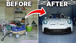 I Built A Showroom Garage For My New Porsche FULL TRANSFORMATION [upl. by Yzdnil]