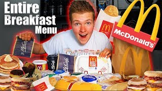 The McDonalds Entire UK Breakfast Menu CHALLENGE 6000 CALORIES [upl. by Eednak]