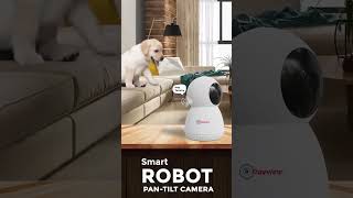 Monitor pets easily with Trueview Smart Robot PanTilt Camera 360° view and twoway audio cctv [upl. by Idnal]