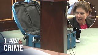 Suitcase Used in Gruesome Murder Revealed to Jury [upl. by Ronnoc]