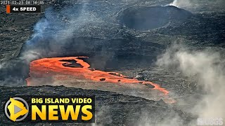 Kilauea Volcano Update Crust Founders As Eruption Diminishes Feb 23 2023 [upl. by Anitsyrk466]