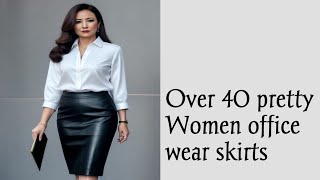 Superb powerful women over 40 leather office wear skirts2024officeskirtoutfitideas [upl. by Harima]