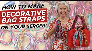 How To Make Decorative Braided Bag Straps On A Serger [upl. by Cynthia]