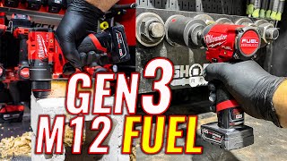 Small and MIGHTY Gen 3 Milwaukee M12 FUEL Hammer Drill Driver and Impact Driver Review [upl. by Kalinda]