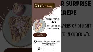 gelato crepe order manchester united dessert cookiedough pancake saletown timperley [upl. by Rusel]