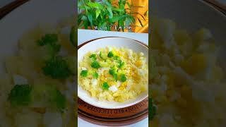 Today for lunch I ate potatoes again This parsley garlic salt made a mashed potato salad Simp [upl. by Coplin]