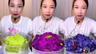 ASMR QIAN ICE EATING WITH MATCHA POWDER [upl. by Rosenblum712]