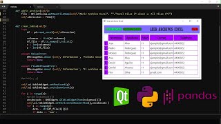 GUI en PyQt5 Usando Pandas Para Leer Archivos Excel [upl. by Anin772]