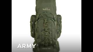 80 Litre Tripole Army Green Trekking Bag with Detachable Day Pack [upl. by Epilef]