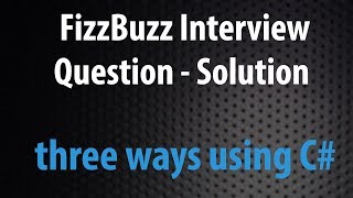 FizzBuzz interview question  Solution in C [upl. by Lyram]