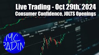 Live Futures Trading  102924  Consumer Confidence JOLTS [upl. by Nwahsal]