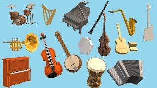 APRENDE LOS INSTRUMENTOS MUSICALES Y SUS SONIDOS 🎷🎺🎸🪕🎻🎹 VIDEO PARA NIÑOS [upl. by Yentruok551]