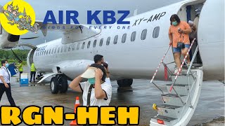 AIR KBZ Flight Experience K7842 Yangon to Heho [upl. by Rudiger]