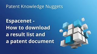 Espacenet – How to download a result list and a patent document [upl. by Gasser461]