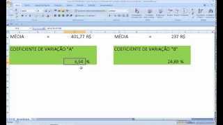 Coeficiente de Variação Cálculo Medida de Dispersão Desvio padrão Média aritmética Variância ESTATÍS [upl. by Cordier]