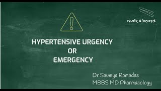 HYPERTENSIVE EMERGENCY URGENCY [upl. by Phillada]